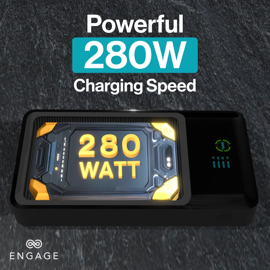 Engage Powerbank 25000mAh - Dual Wireless Charging 3 USB-C 1 USB-A