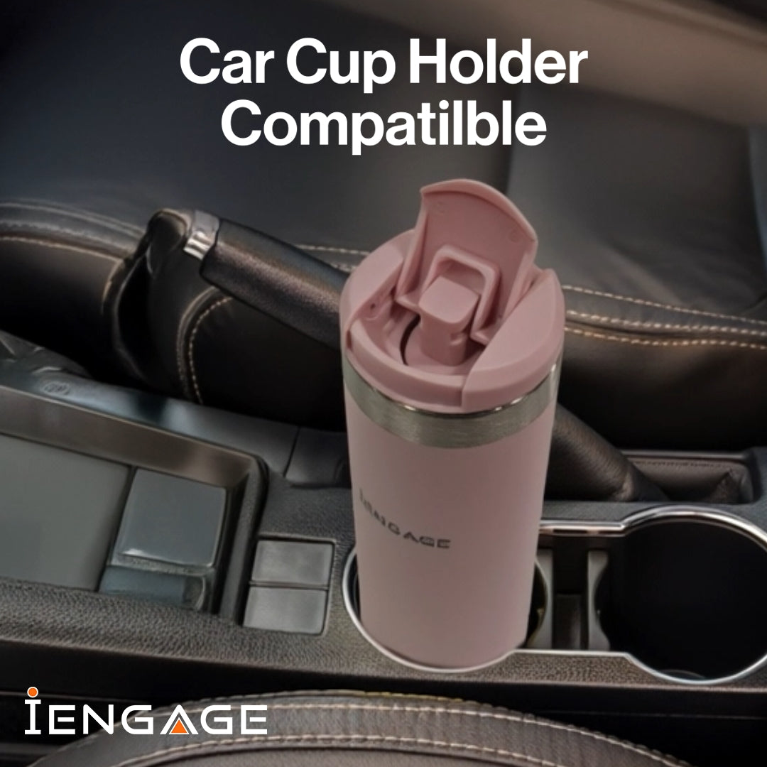 iEngage Insulated Stainless Steel Bottle Black (16Oz)(500Ml)