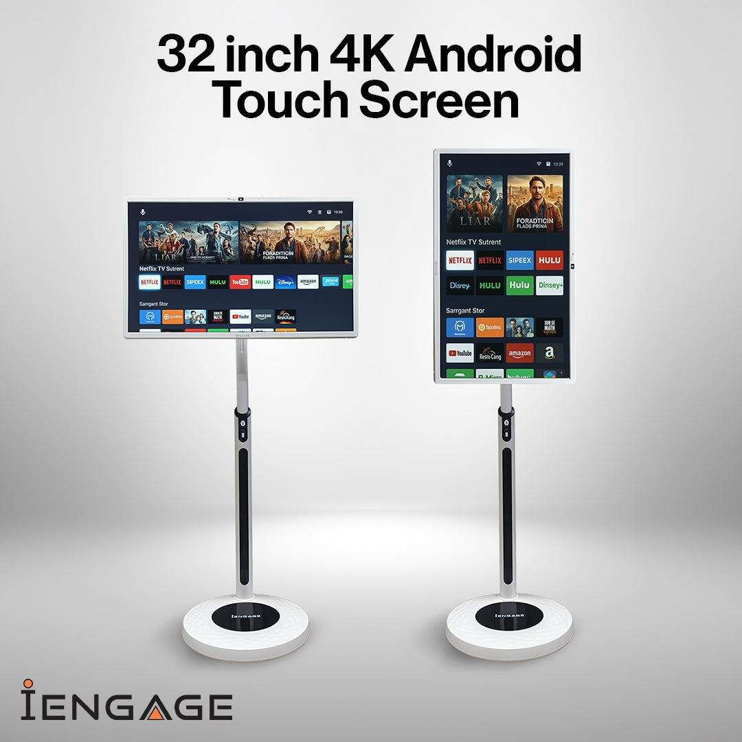 iEngage 32 4K Android 14 Rotating Touch Screen W/ Built-In Camera(Wifi) (8/128)