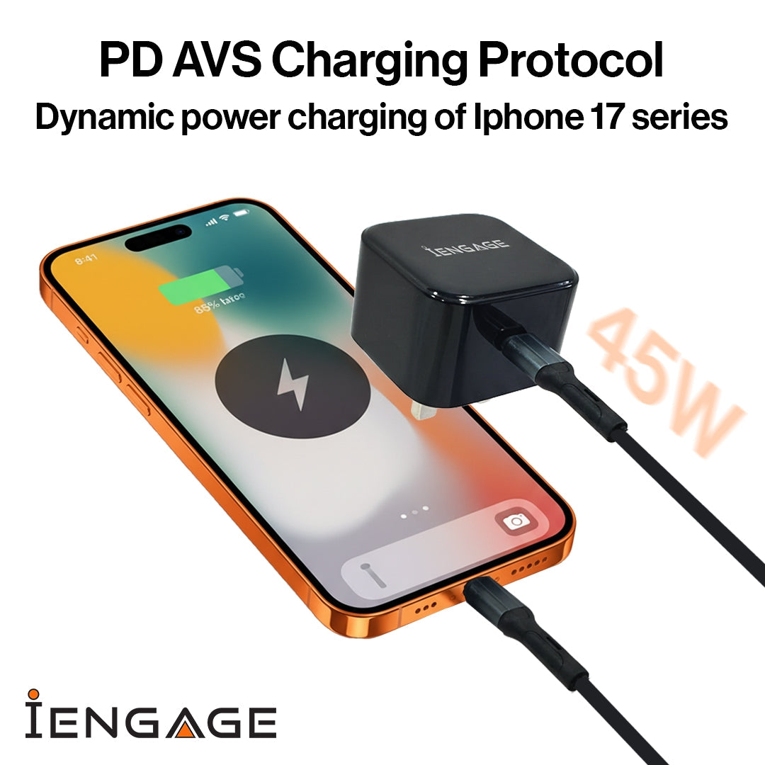 iEngage 45W PD Power Adapter(Avs) (Black)