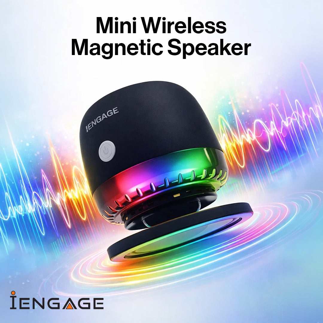 iEngage Magnetic Mini Wireless Speaker With RGB Light