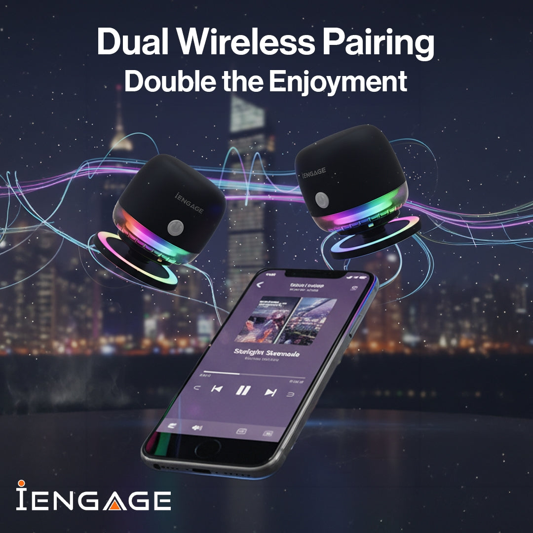 iEngage Magnetic Mini Wireless Speaker With RGB Light