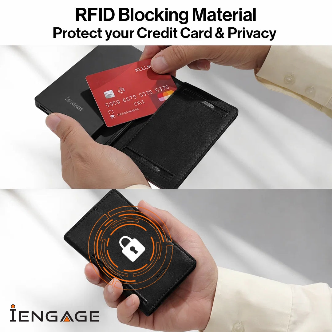 iEngage 5000mAh Powerbank Wallet With Magsafe (Black)