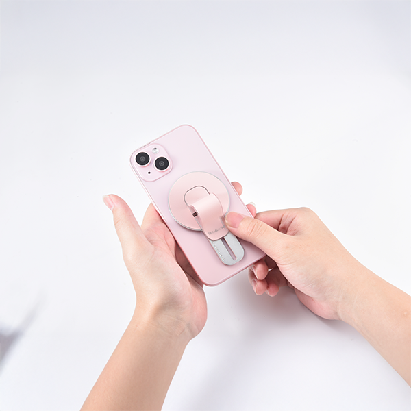 iEngaage Magsafe Finger Grip With Hinge Stand (Pink)