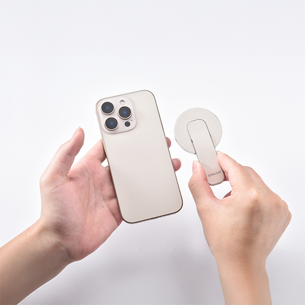 iEngaage Magsafe Finger Grip With Hinge Stand (White)
