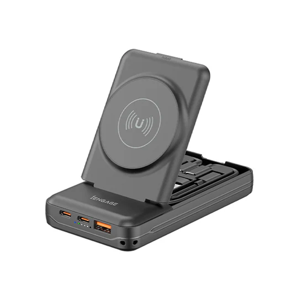 iEngage 10000mAh Powerbank Multi-Functional 15W Wireless Charging 20W Fast Charging With MultiKit Box