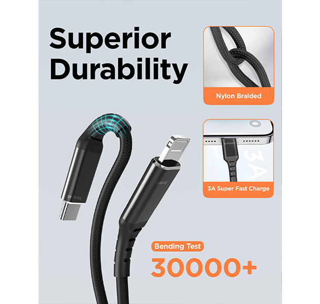 iEngage USB-C to Lightning Cable (1M, Black)