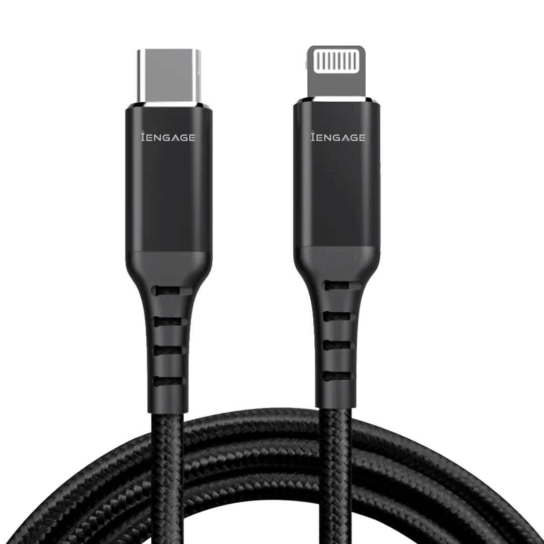 iEngage USB-C to Lightning Cable 2m (MFi Certified)(Black)