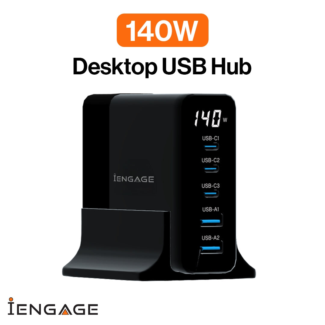 iEngage 140W 5-Ports GaN Charging Hub