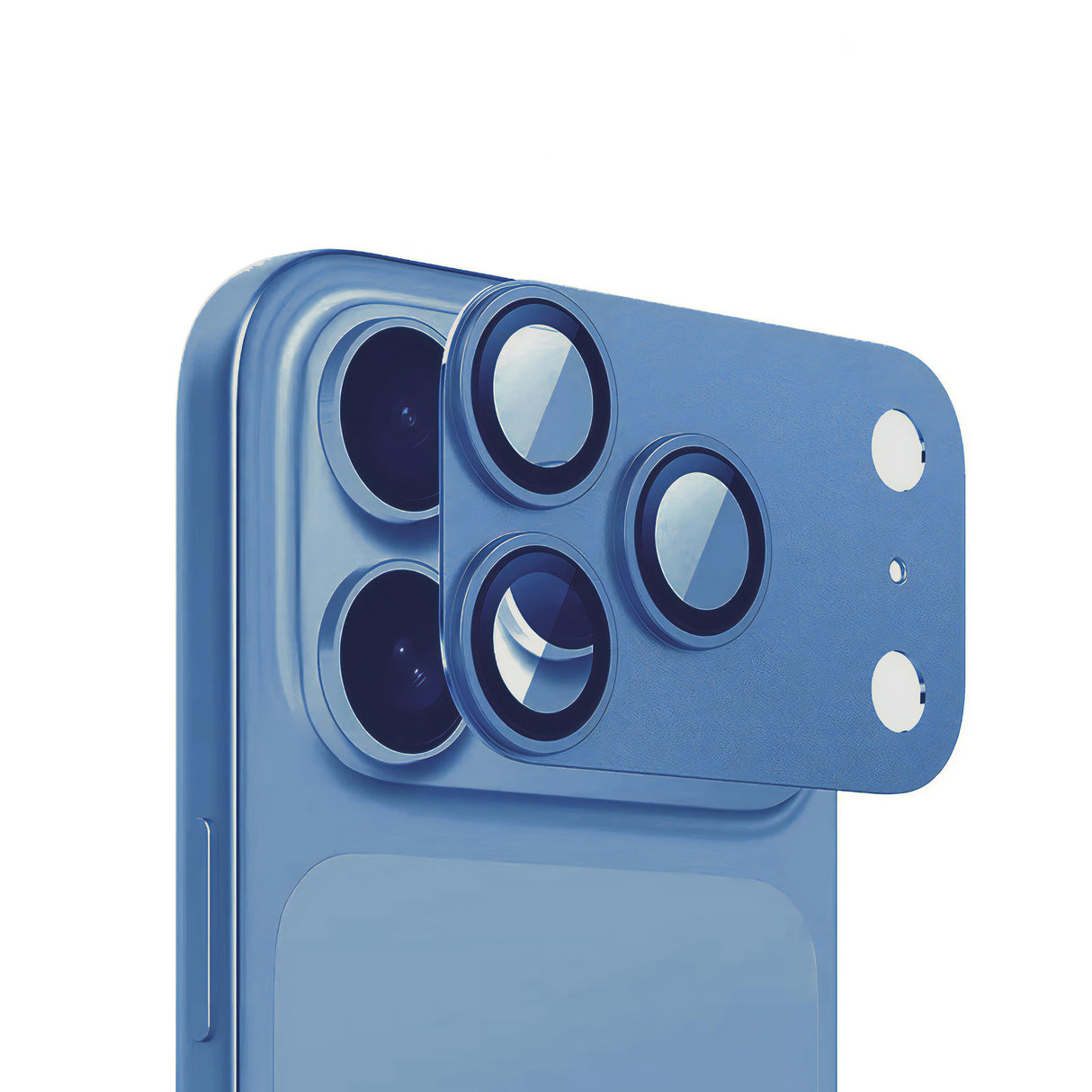 iEngage Iphone 17 Pro Titanium Alloy Frame Camera Lens (Deep Blue)