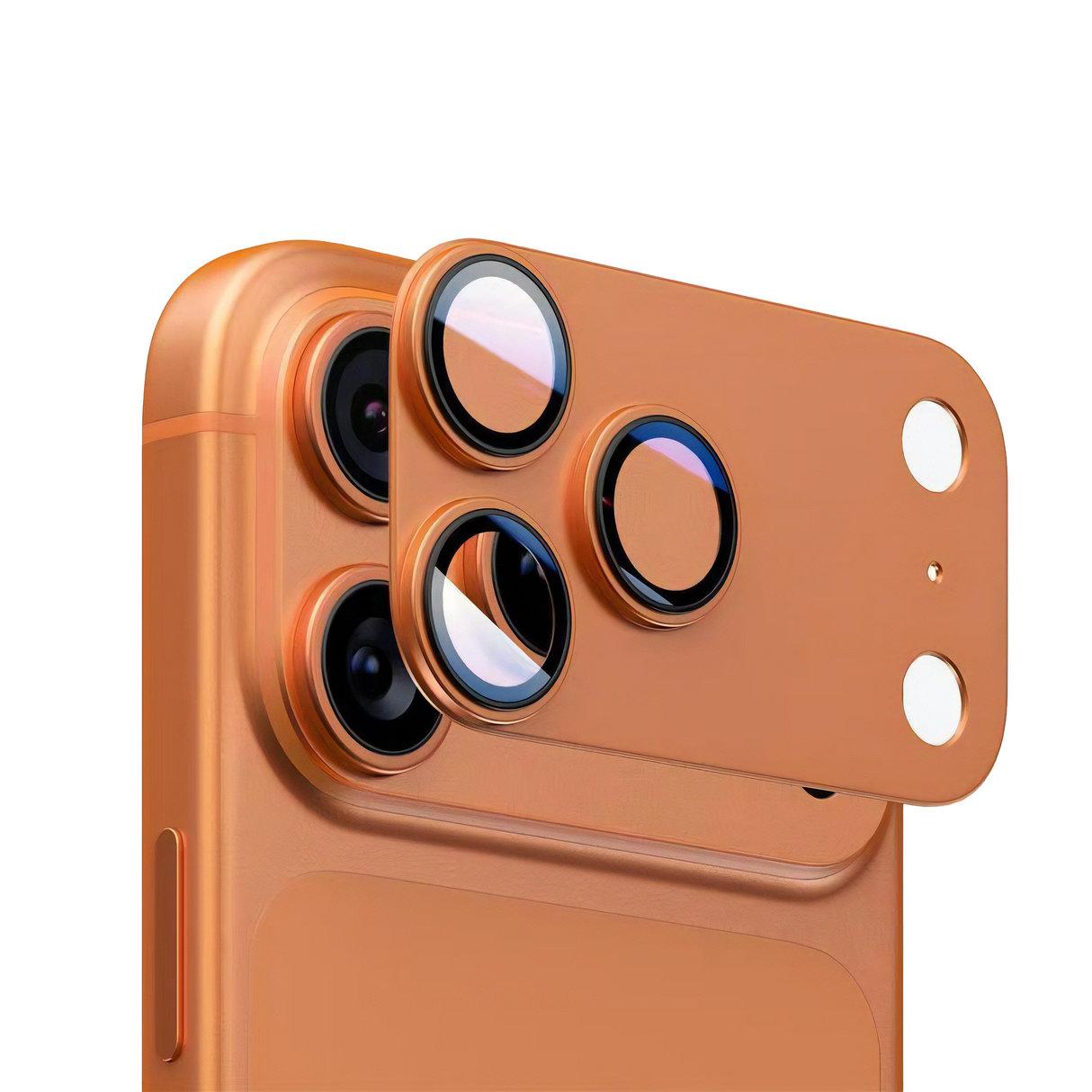iEngage iPhone 17 Pro Max Titanium Alloy Frame Camera Lens (Orange)