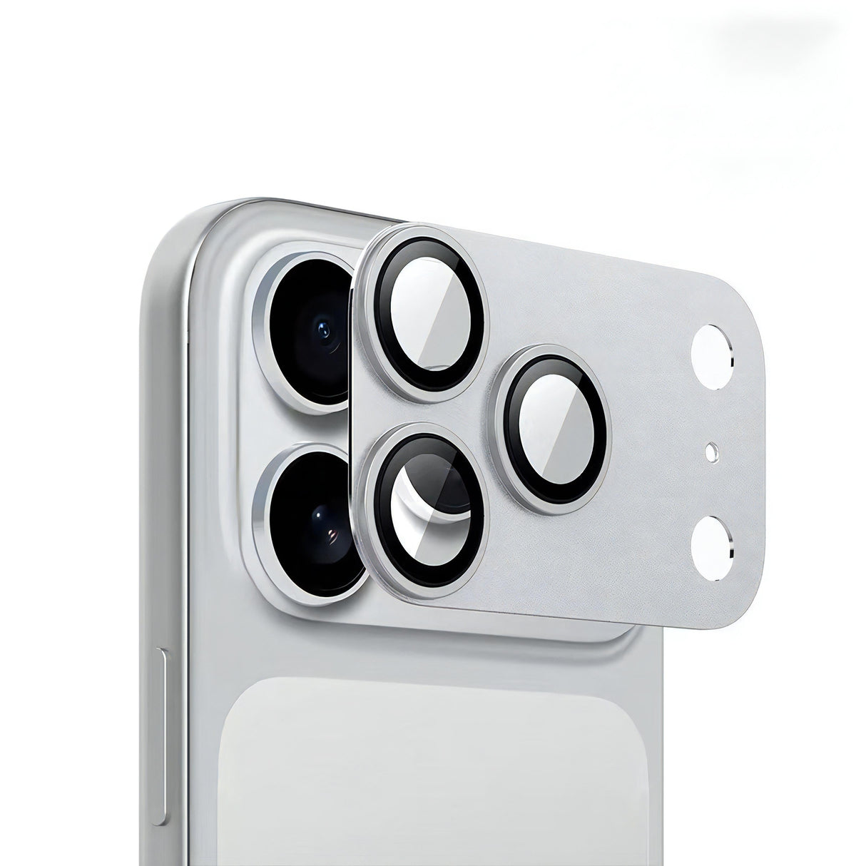 iEngage Iphone 17 Pro Max Titanium Alloy Frame Camera Lens (Silver)