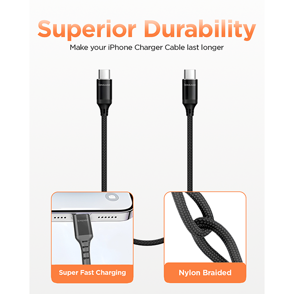 iEngage USB-C to USB-C Cable (30cm, 100W, Black)