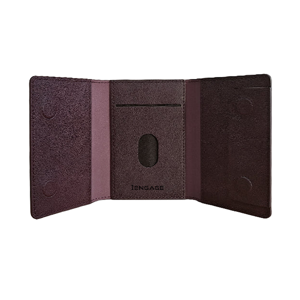 iEngage Tri-Fold Magsafe Wallet (Purple)
