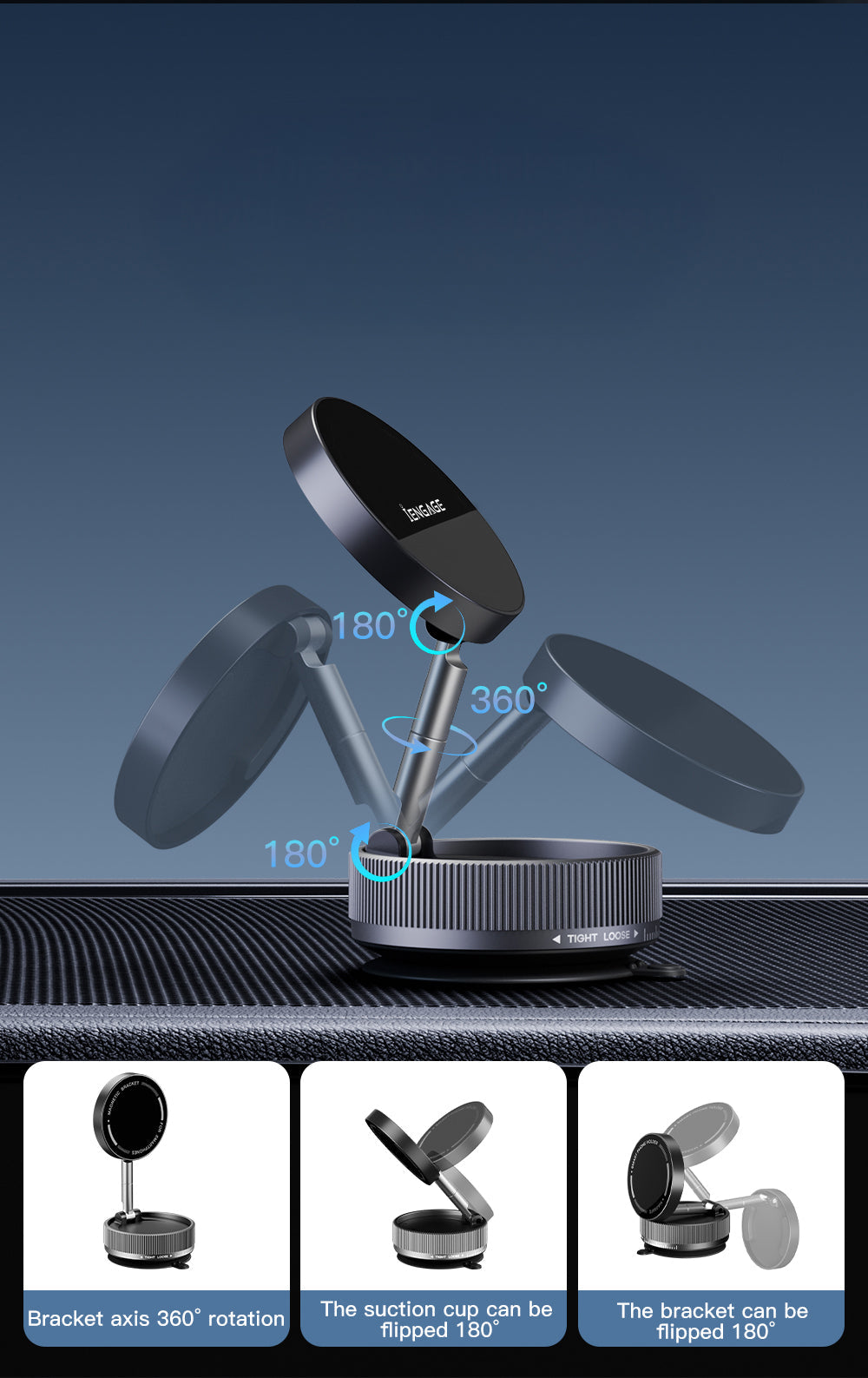 iEngage Vacuum Magnetic Phone Holder