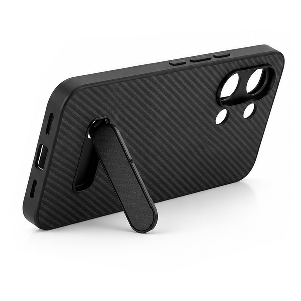 iEngage Vivo Y21 Back Case With Kickstand (Black)
