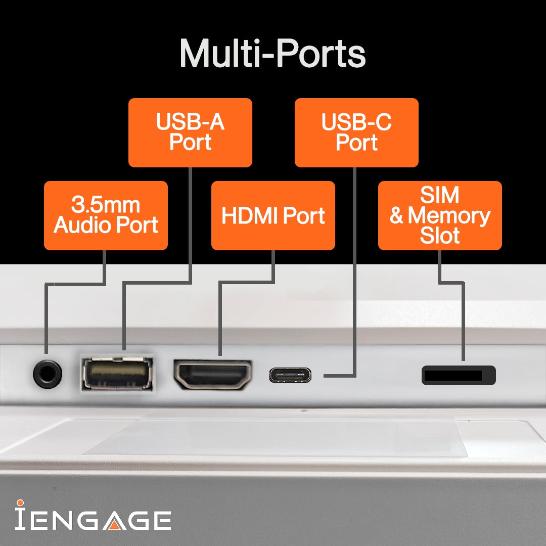 iEngage 32 Inch 4G (8GB/128GB) Android Rotating TouchScreen W/ Built-In Camera-White