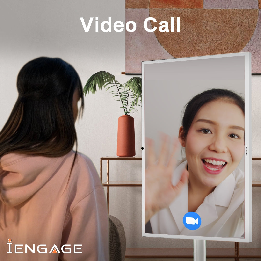 iEngage 32 Inch 4G (8GB/128GB) Android Rotating TouchScreen W/ Built-In Camera-White (15,000mAh)