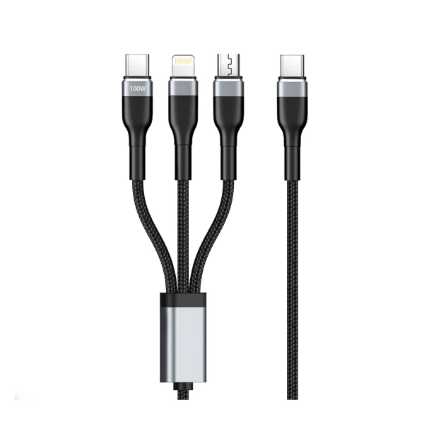 iEngage Usb-C 3-In-1 Fast Charging Cable 100W(Usb-C /Lightning /Micro)