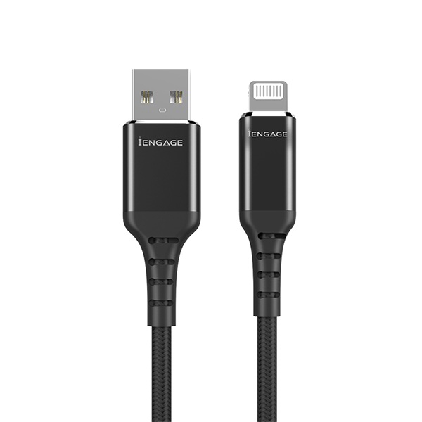 iEngage Lightning Mfi Cable USB-A to Lightning (Black)
