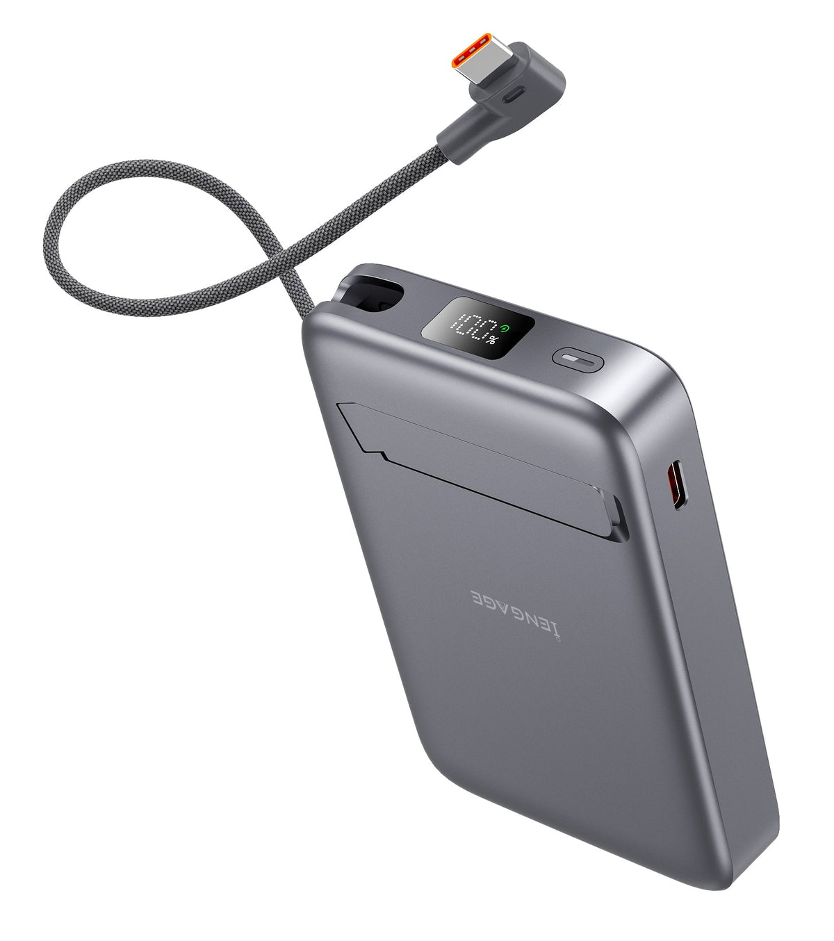 iEngage 10000mAh Powerbank Qi2 15W Wireless Charging with Magsafe and Built-In Cable