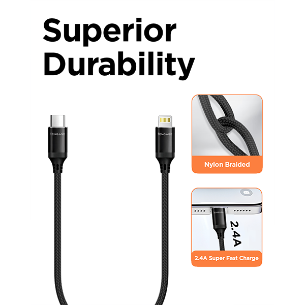iEngage USB-C to Lightning Cable 30m (Black)