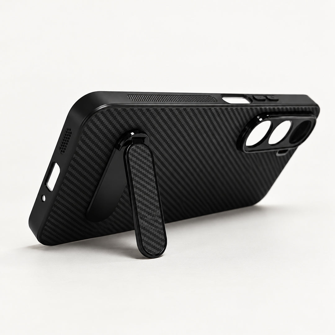 iEngage Vivo Y31 Back Case With Kickstand (Black)