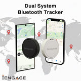 iEngage F8 Dual System Bluetooth Tracker ( Apple / Google Compatible) (White)