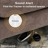 iEngage F8 Dual System Bluetooth Tracker ( Apple / Google Compatible) (White)