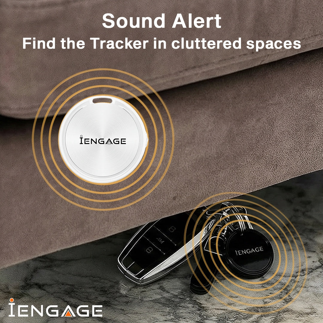 iEngage F8 Dual System Bluetooth Tracker ( Apple / Google Compatible)(Black)