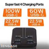 iEngage 20000 mAh Portable Fast Charging Power bank with Led Display- Pd100W