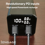 iEngage 20000 mAh Portable Fast Charging Power bank with Led Display- Pd100W