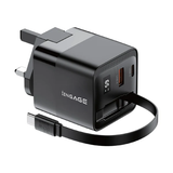 iEngage Dual Port C+A 65W Gan Power Adapter W/Usb-C Cable