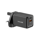 iEngage Dual Port 48W Power Adapter With Interchangeable Uk/Eu Plug