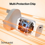 iEngage 20W USB-C Pd Power Adapter - White