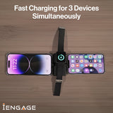 iEngage Portable Dual Port Lightning/Usb-C & Watch Charging Powerbank(5000Mah)-Black