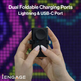 iEngage Portable Dual Port Lightning/Usb-C & Watch Charging Powerbank(5000Mah)-Black
