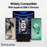 iEngage Portable Dual Port Lightning/Usb-C & Watch Charging Powerbank(5000Mah)-Black
