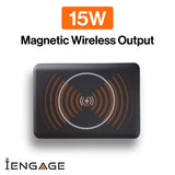 iEngage Compact Wireless Magnetic Power Bank 10000 mAh with Usb-C Cable & Led Display PD 45W
