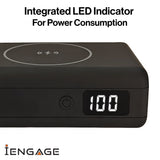 iEngage 10000mAh Powerbank Compact 15W Wireless Charging 45W Fast Charging With Built-In Cable