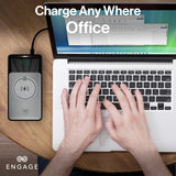 Engage Powerbank 25000mAh - Dual Wireless Charging 3 USB-C 1 USB-A