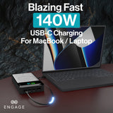 Engage Powerbank 25000mAh - Dual Wireless Charging 3 USB-C 1 USB-A