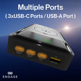 Engage Powerbank 25000mAh - Dual Wireless Charging 3 USB-C 1 USB-A