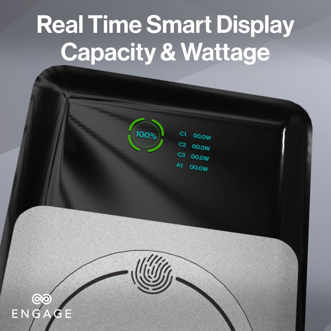Engage Powerbank 25000mAh - Dual Wireless Charging 3 USB-C 1 USB-A