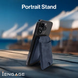 iEngage Magsafe Fold Wallet (Multiple Card Holder/Stand Feature) (Blue)