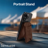 iEngage Magsafe Fold Wallet (Multiple Card Holder/Stand Feature) (Brown)