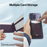 iEngage Magsafe Fold Wallet (Multiple Card Holder/Stand Feature) (Purple)