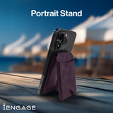 iEngage Magsafe Fold Wallet (Multiple Card Holder/Stand Feature) (Purple)