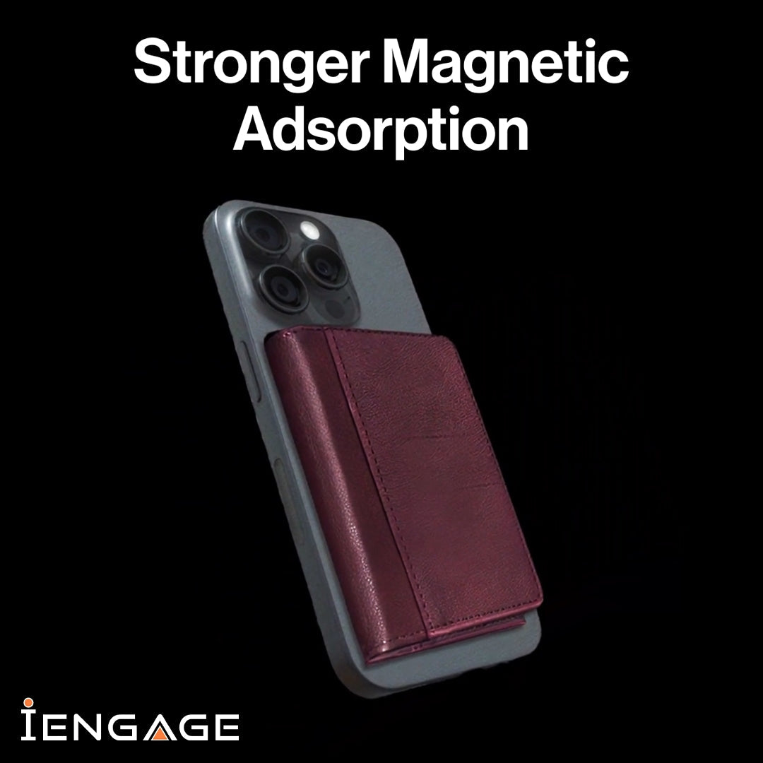 iEngage Tri-Fold Magsafe Wallet (Purple)