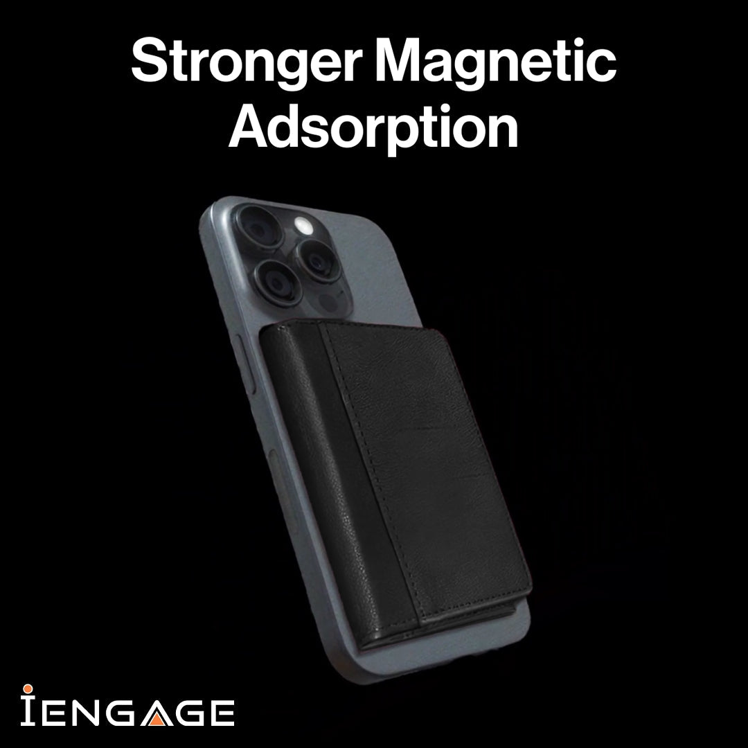 iEngage Tri-Fold Magsafe Wallet (Black)